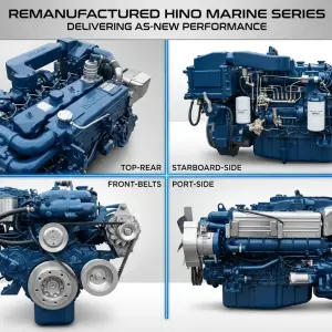Isuzu 6BG1TCX Marine Diesel Engine – 285 PS with Nico Marine Gearbox, 3.45:1 Ratio